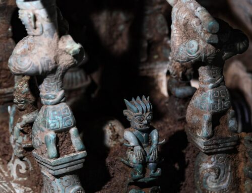 Sacrificial altar among 13,000 relics unearthed at Sanxingdui archaeological site in China